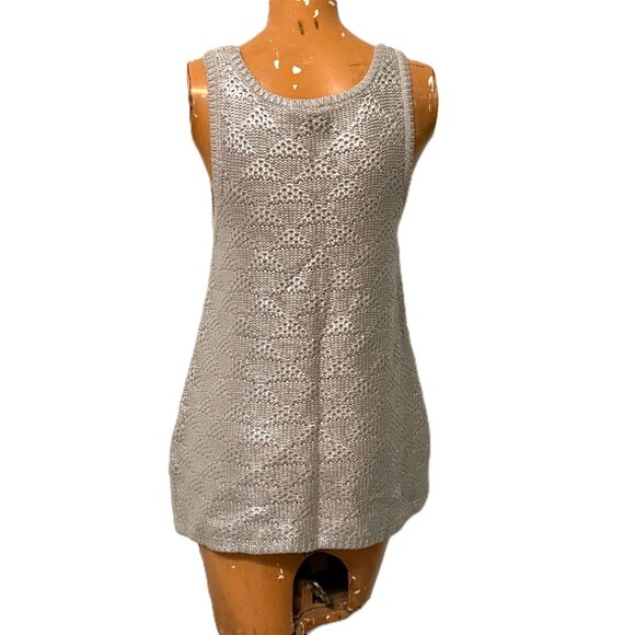Anthropologie Womens Moth Sana Foiled Sweater Knit Tank Small Sleeveless - Picture 7 of 10